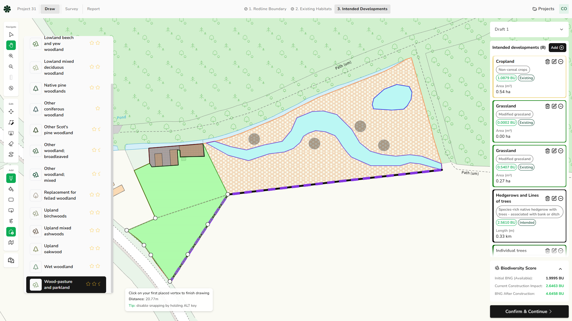Map drawing preview placeholder